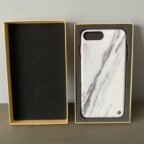 Akna White/Purple Marble Phone Case iPhone 7+/8+ - Picture 1 of 5